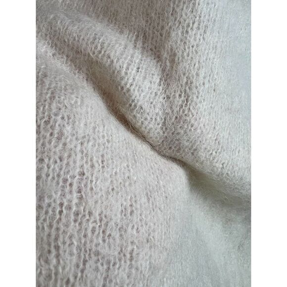 FREE PEOPLE alpaca nylon cream ivory oversized knit sweater pullover L NWOT - Picture 5 of 9